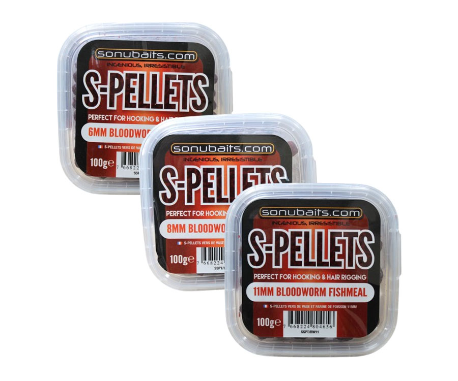 Пеллетс Sonubaits Bloodworm Fishmeal S-pellets 8 мм