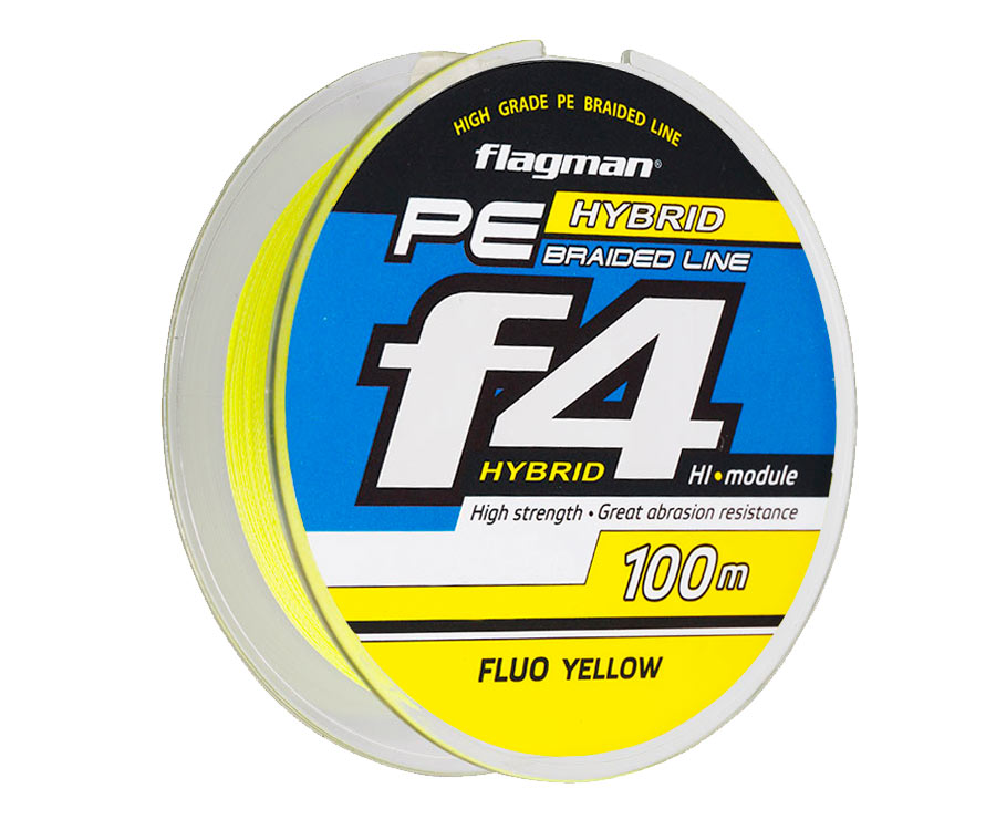 Шнур Flagman PE Hybrid F4 Yellow 0,16мм 20lb