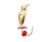 Мормишка вольфрамова Flagman Німфа з ввушком бісером 3.0мм золото