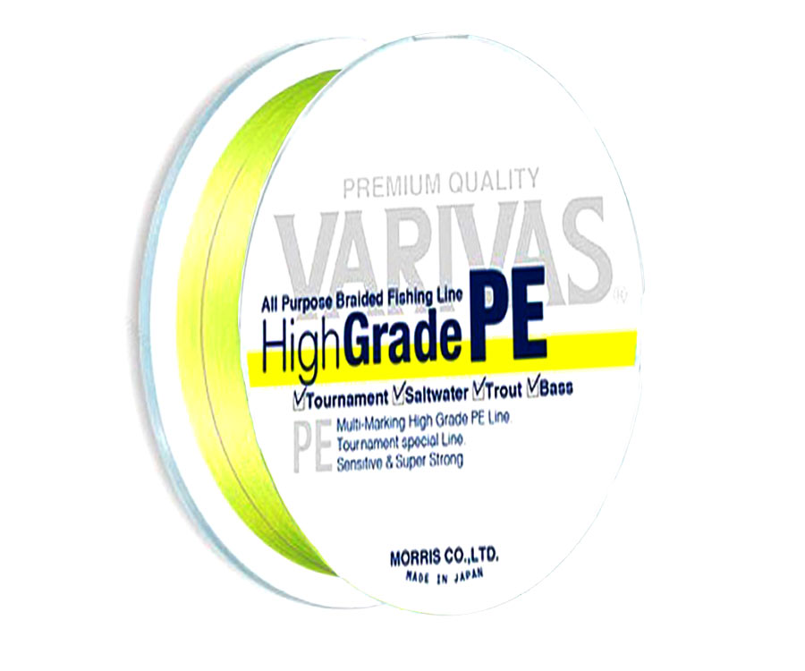 

Шнур Varivas High Grade PE Yellow 150м #0.8 11.2lb