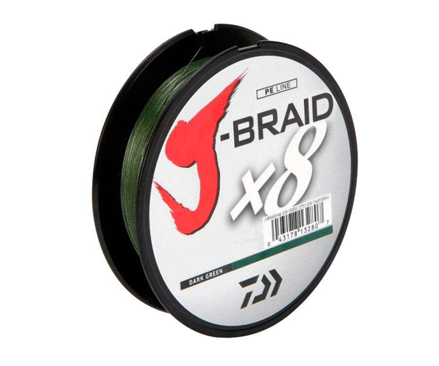 Шнур Daiwa J-Braid x8 Dark Green 150м 0.24мм