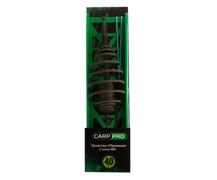 Оснащення Carp Pro Пружина 2 крючка №6 на ледкоре 40 г