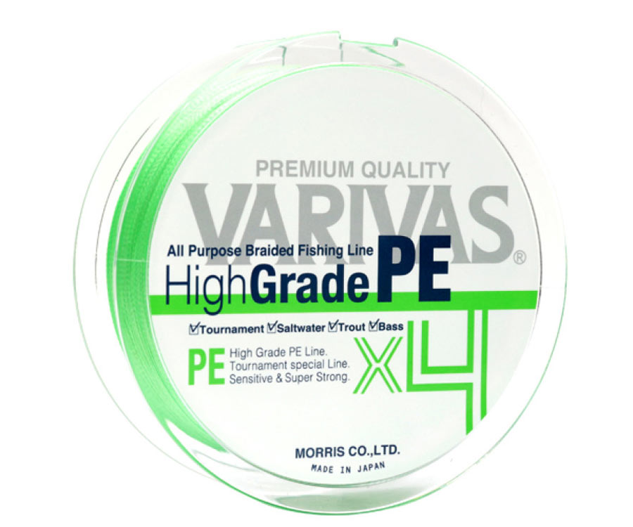 Шнур Varivas High Grade PE X4 Flash Green 150м #0.6