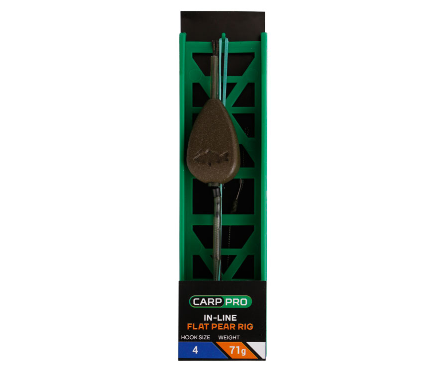 Готове оснащення на лідкорі Carp Pro In-line Flat Pear №4 71 г