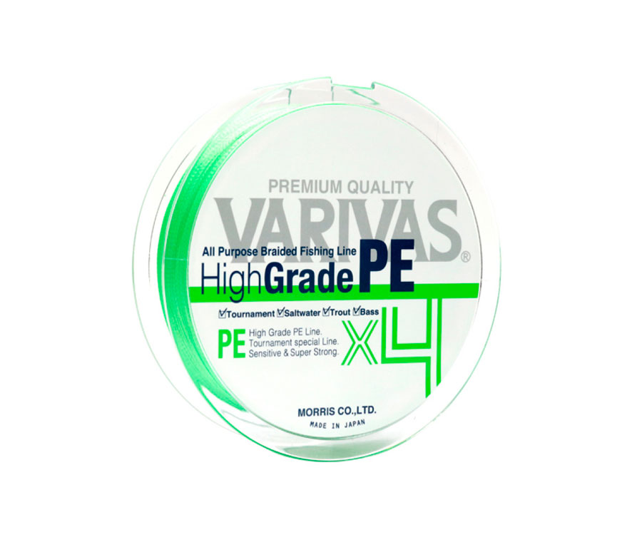 Шнур Varivas High Grade PE X4 Flash Green 150м #1.2