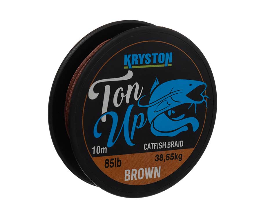 kryston   Kryston Ton Up Catfish Braid 85 lb 10  Brown