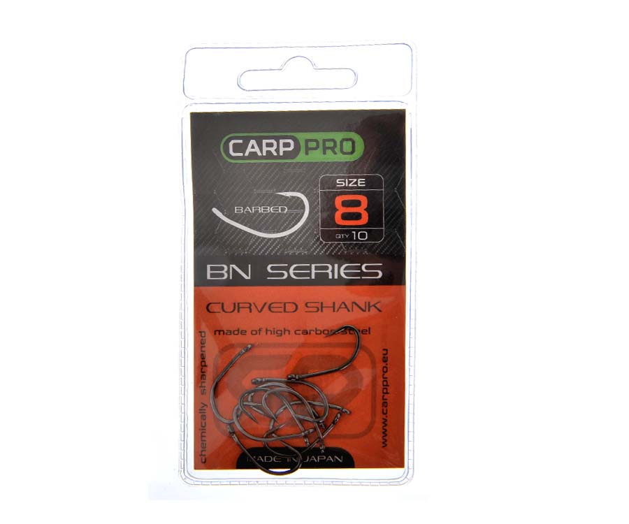 carp pro  Carp Pro Black Nickel Curved Shank 8