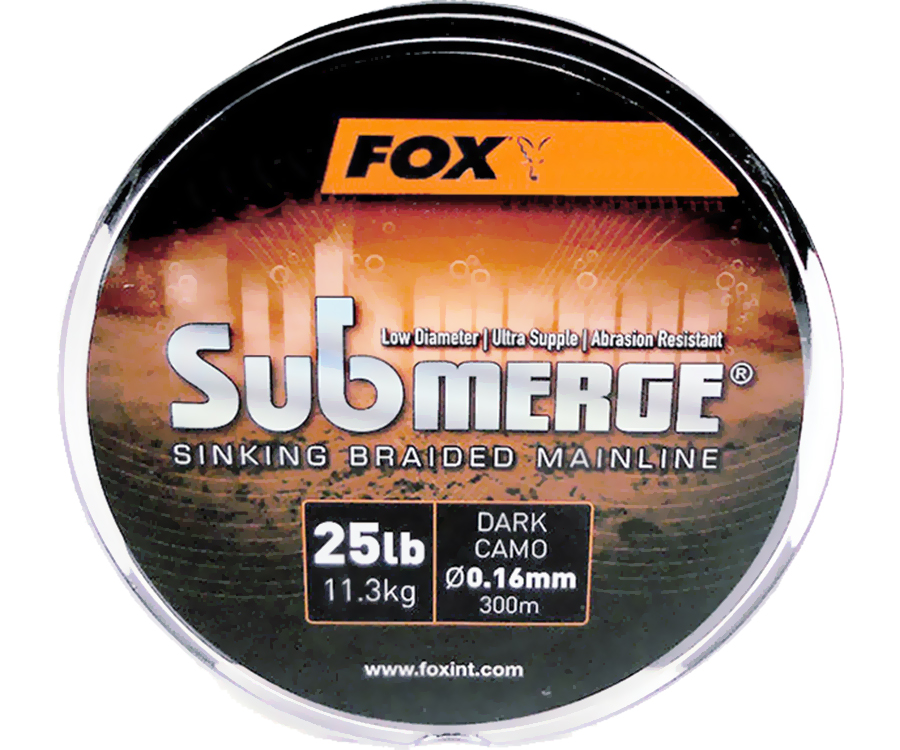 Шнур Fox Submerge Sinking Braided Mainline Dark Camo 0.16мм