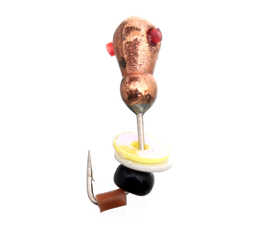 Мормышка вольфрамовая Flagman Муравей с отверстием пайетки и бисер d=2.5 медь
