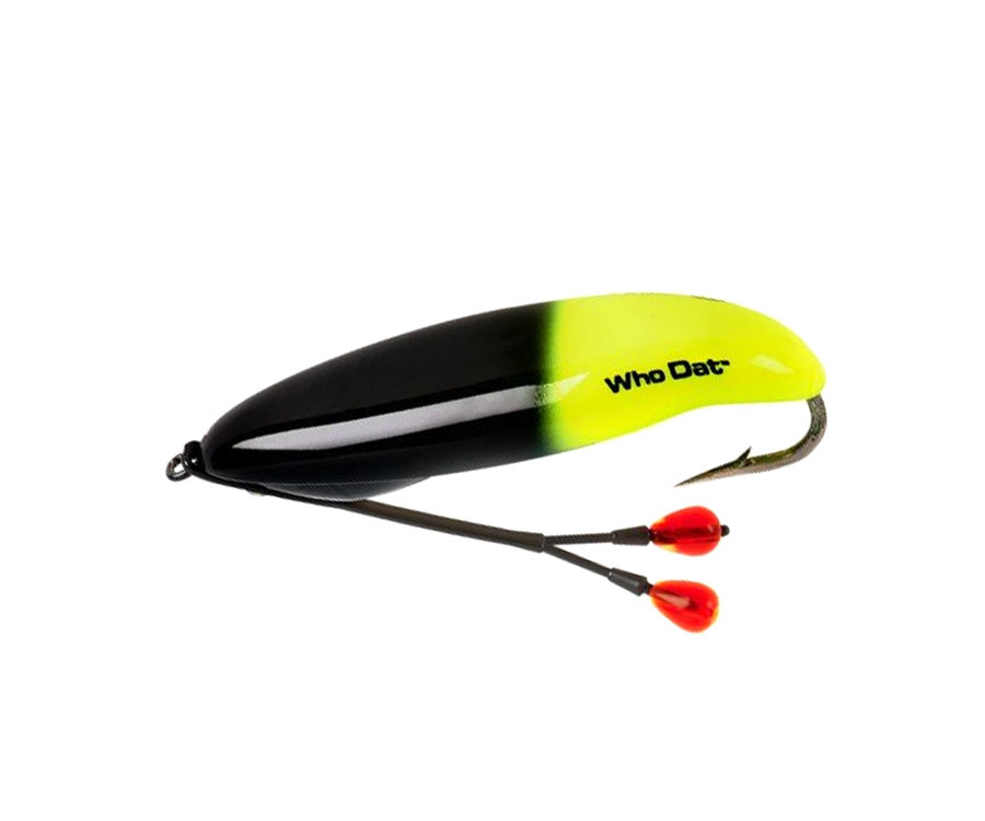 bomber  Bomber Who Dat Weedless Rattling Spoon 25 Black/Chartreuse