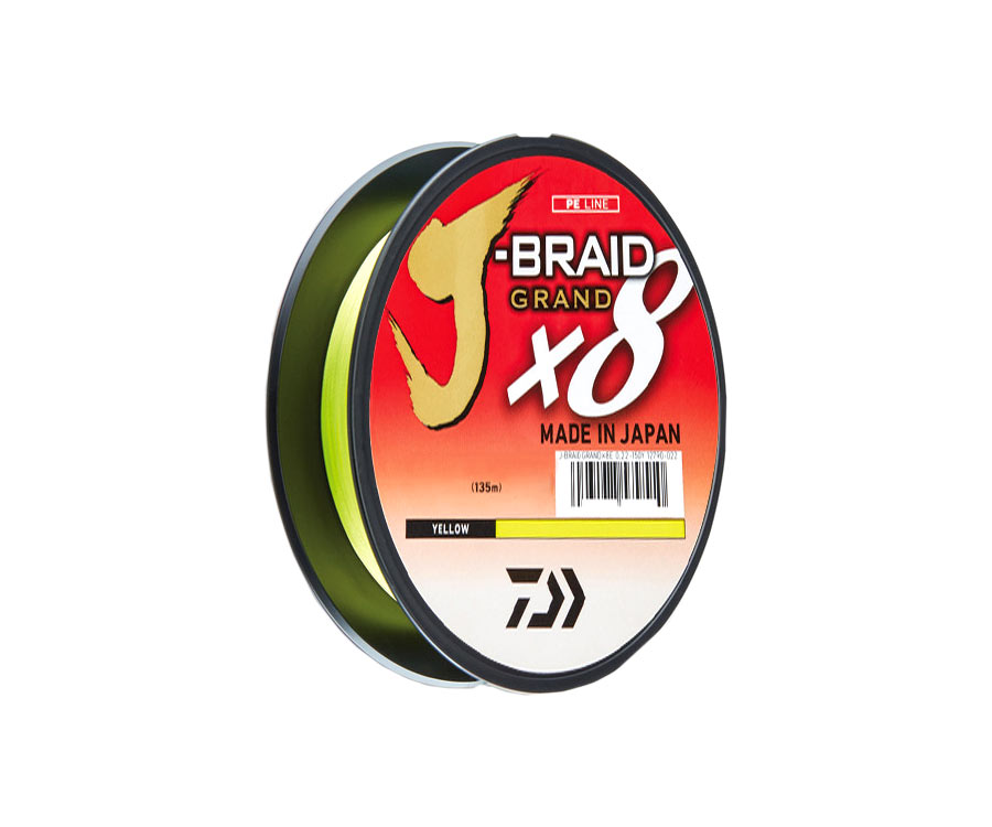 

Шнур Daiwa Grand J-Braid x8 Yellow 135м 0.24мм