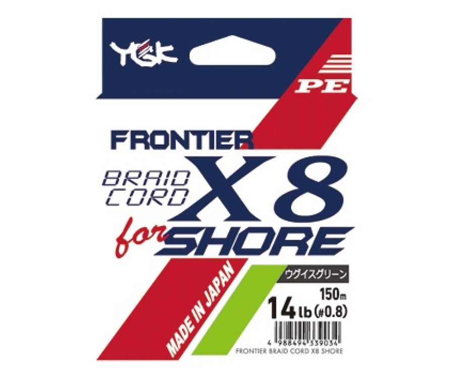 ygk   YGK Frontier Braid Cord X8 for Shore 150 #1.0 16lb