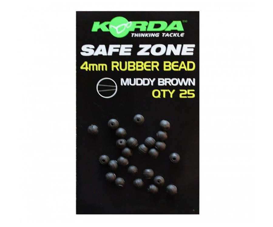 Намистина Korda Safe Zone 4мм Rubber Bead Brown