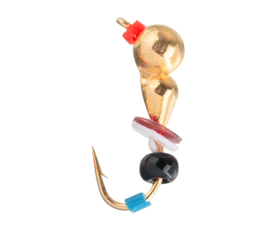 Мормышка вольфрамовая Flagman Самка мурашки с ушком пайетки и кембрик d=3 золото