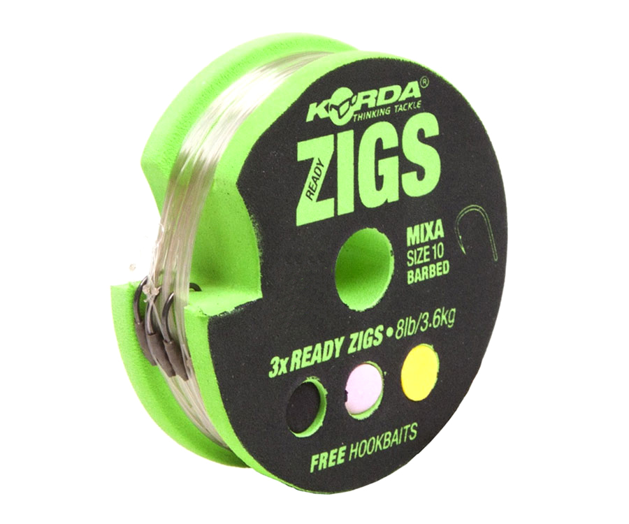 Готове оснащення Korda Ready Zigs 8Ft 2.4м, №10 barbless