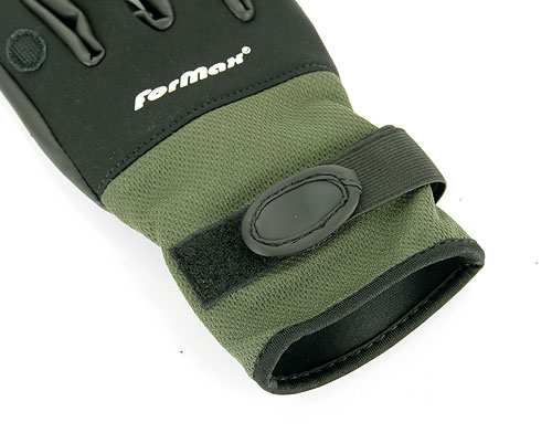 Перчатки неопреновые ForMax, открыты 3 пальца, черный верх XL