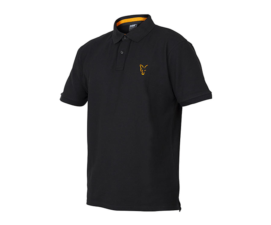 Акція на Футболка FOX Collection Black/Orange Polo Shirt L від Flagman