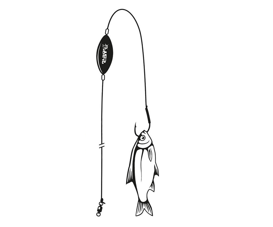 Сомове оснащення Black Cat U-Float Rig Single Hook XL100кг №10/0