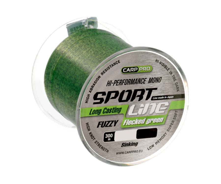Леска Carp Pro Sport Line Flecked Green 300м 0.310мм. Описание
