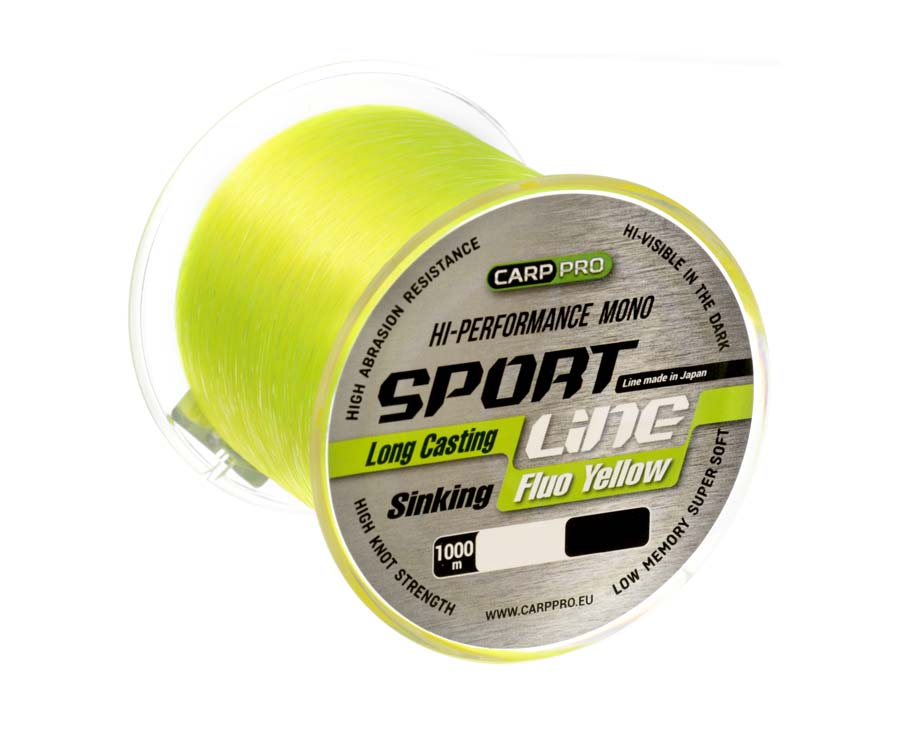 Жилка Carp Pro Sport Line Fluo Yellow 1000м 0.185мм