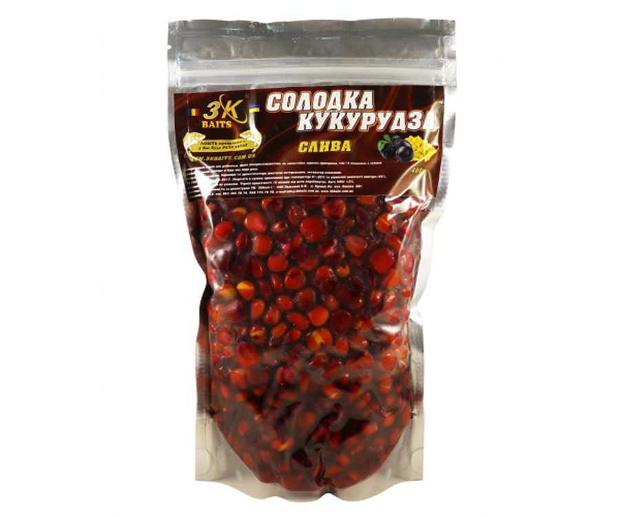 Прикормка 3KBaits Сладкая Кукуруза слива 0.4кг