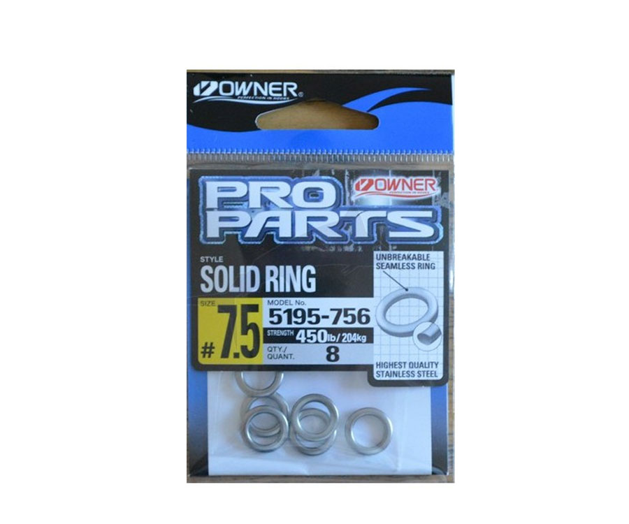 Кільце заводне Owner Solid Ring 5195 №7.5 8шт.