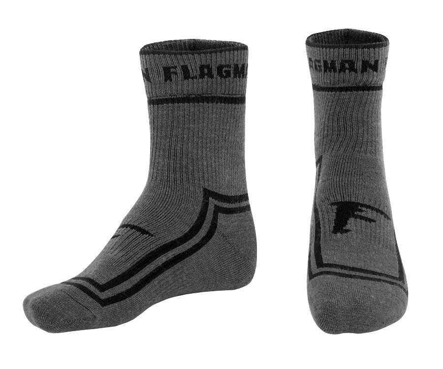 Шкарпетки термотрекінгові Flagman Extra Heat Merino Wool Midle Grey 42-43 M