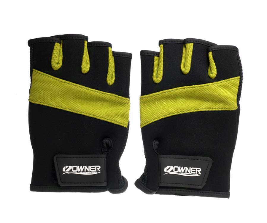 Перчатки Owner Meshy Glove 5 Finger Cut Assort 9643 L Yellow