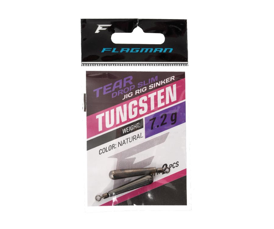 Грузило вольфрамовое Flagman Tungsten Tear Drop Slim 7.2г