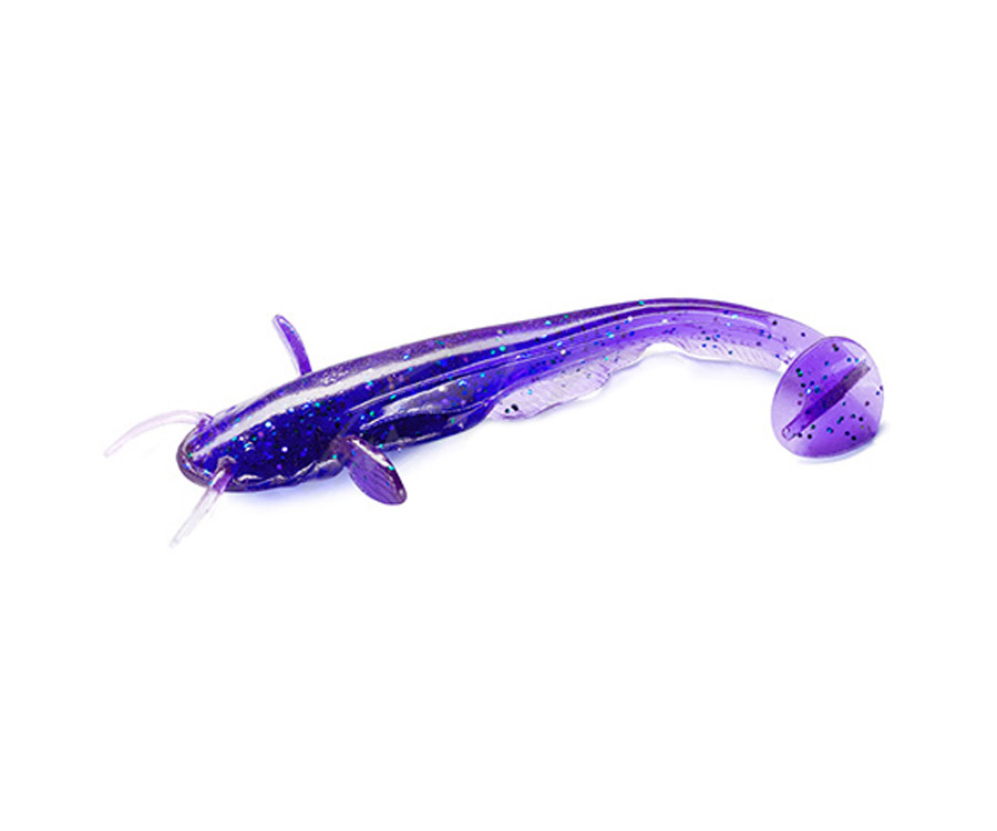 Виброхвост Fishup Catfish 3" #060 Dark Violet Peacock Silver