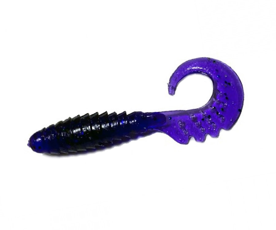 Твістер Fishup Fancy Grub 2.5" #060 Dark Violet Peacock Silver