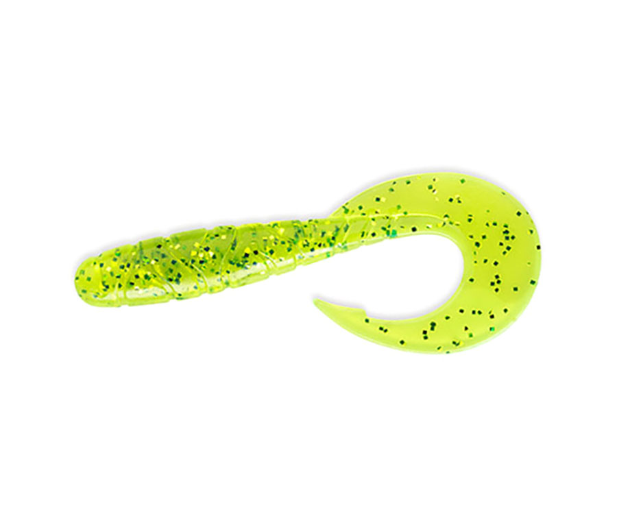 fishup  Fishup Mighty Grub 3.5 #026 Fluo Chartreuse Green