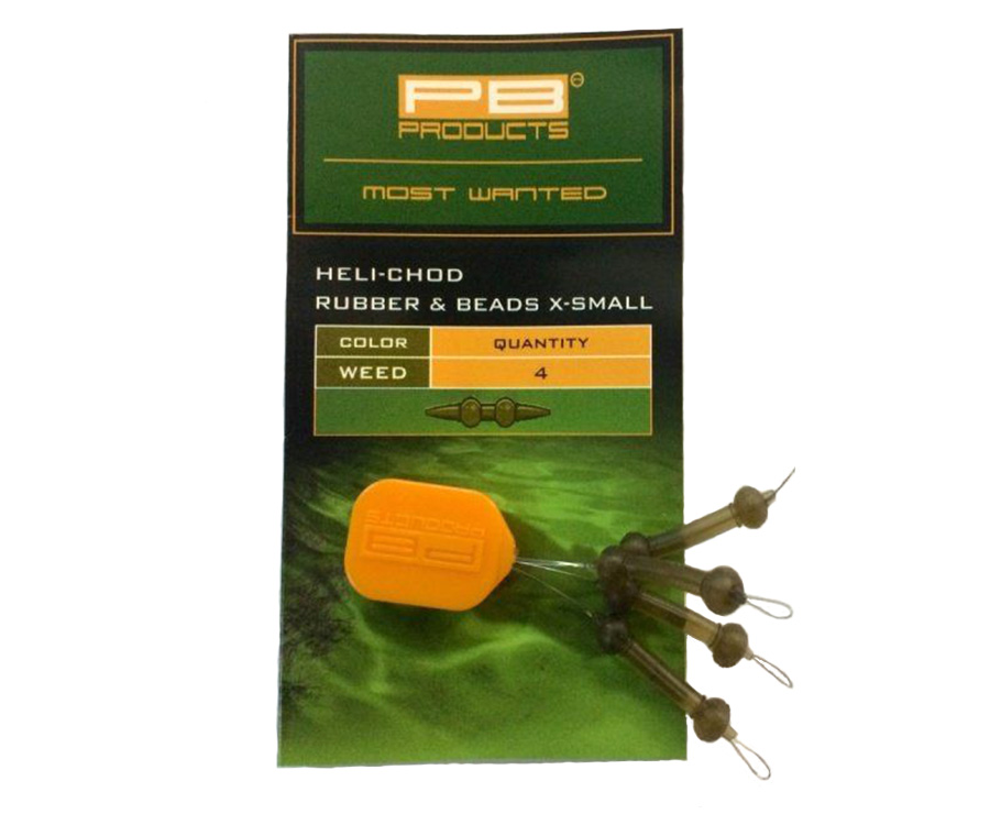 Набор для оснастки PB Products Heli-Chod X-small Rubber and Beads Weed