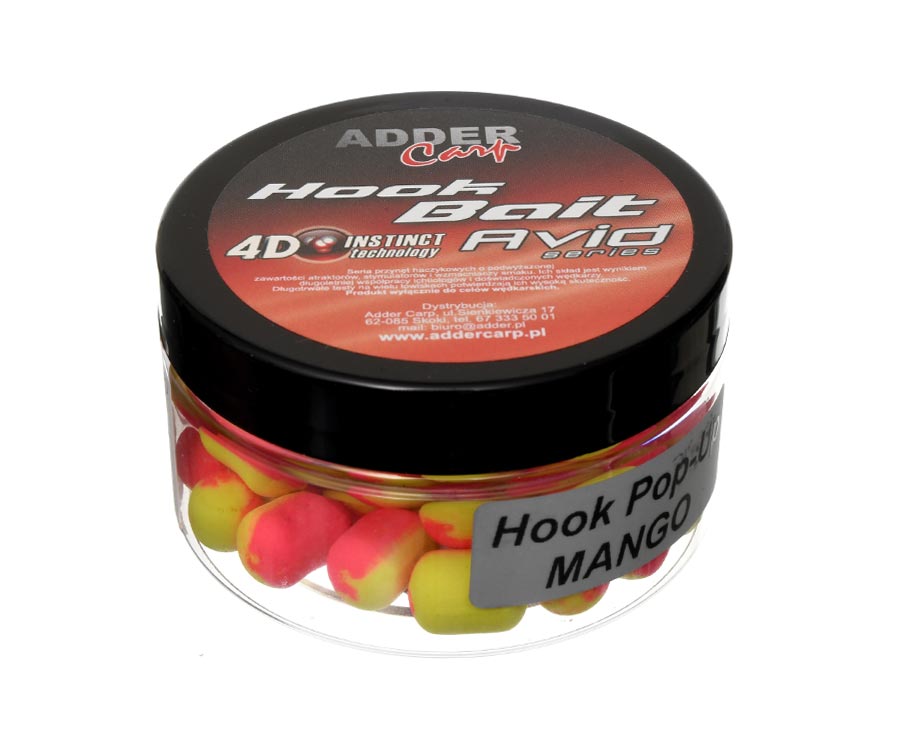Бойли Adder Carp Avid Pop-Up Hook Boilies 10мм 90мл Mango
