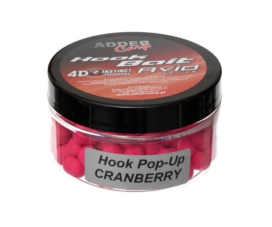 Бойлы Adder Carp Hook Boilies Avid Pop-Up Dumbell 90мл 8/10мм Cranberry