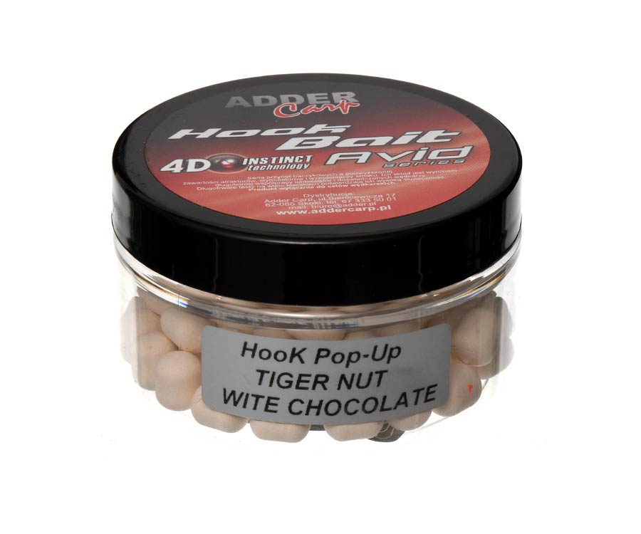 Бойлы Adder Carp Hook Boilies Avid Pop-Up Dumbell 90мл 8/10мм Tiger Nut-Wite Shokolate