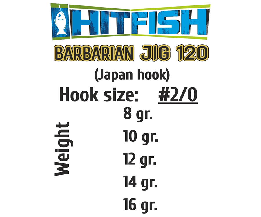 Джиг-головка HitFish Barbarian Jig 120 #2/0 14г