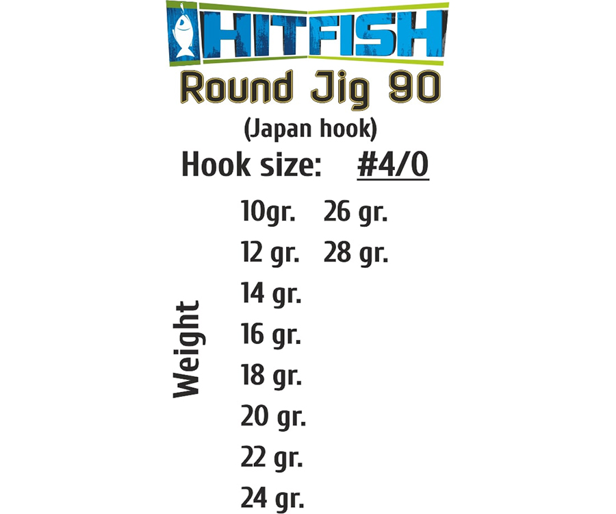 Джиг-головка HitFish Round Jig 90 #4/0 10г