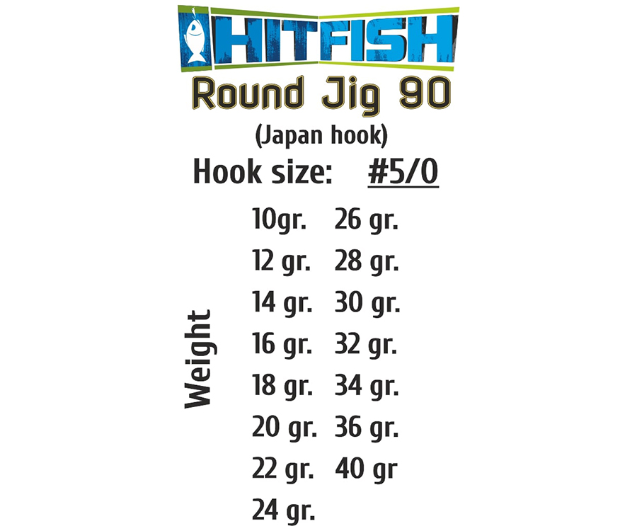 Джиг-головка HitFish Round Jig 90 #5/0 16г