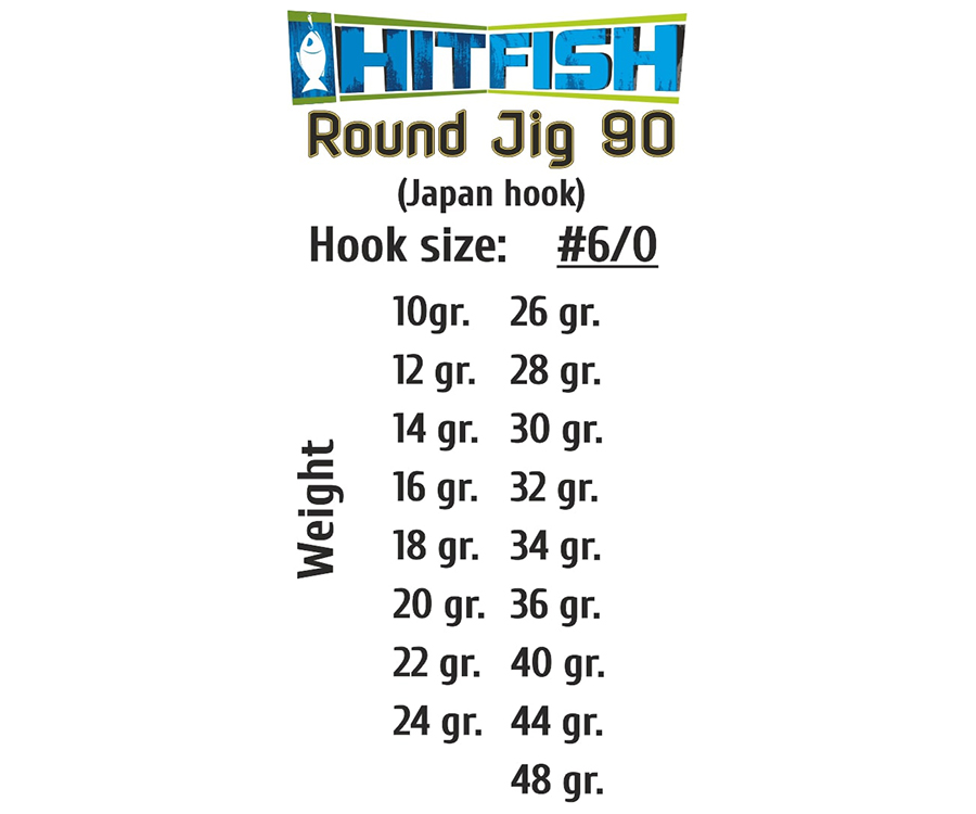 Джиг-головка HitFish Round Jig 90 #6/0 20г