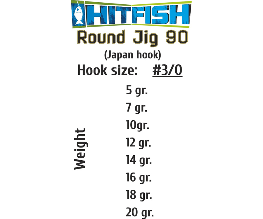 Джиг-головка HitFish Round Jig 90 #3/0 16г