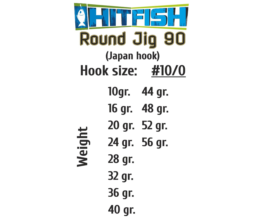 Джиг-головка HitFish Round Jig 90 #10/0 34г