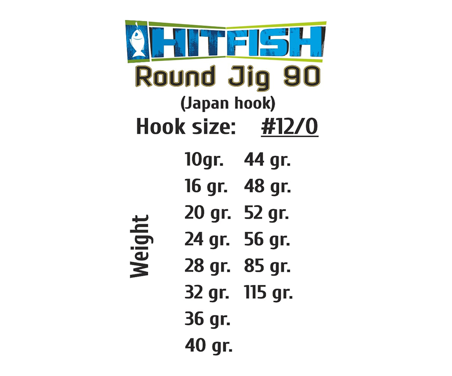 Джиг-головка HitFish Round Jig 90 #12/0 48г