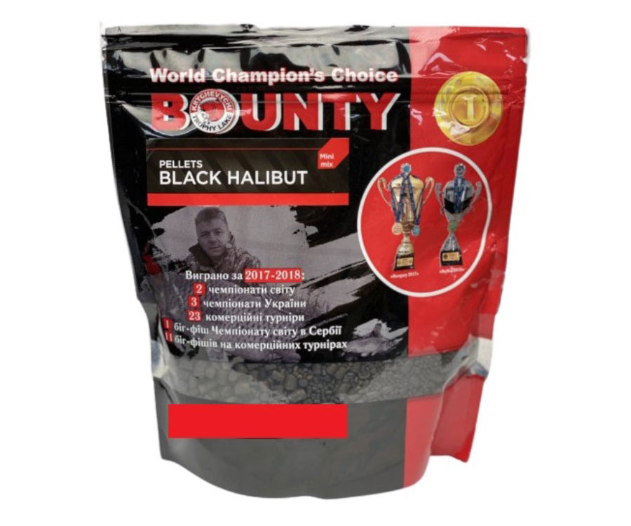 Пелетс Bounty Pellets Black Halibut maxi mix 8, 6, 14 мм