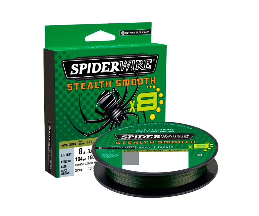 Шнур Spiderwire Stealth Smooth 8 Braid 150м Dark Green 0.05мм