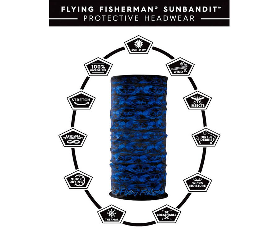 Баф Flying Fisherman Blue Water Camo Sunbandit Pro Series