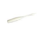 Слаг Big Baits Ribbed Leech 1.8" #011 White/Glow