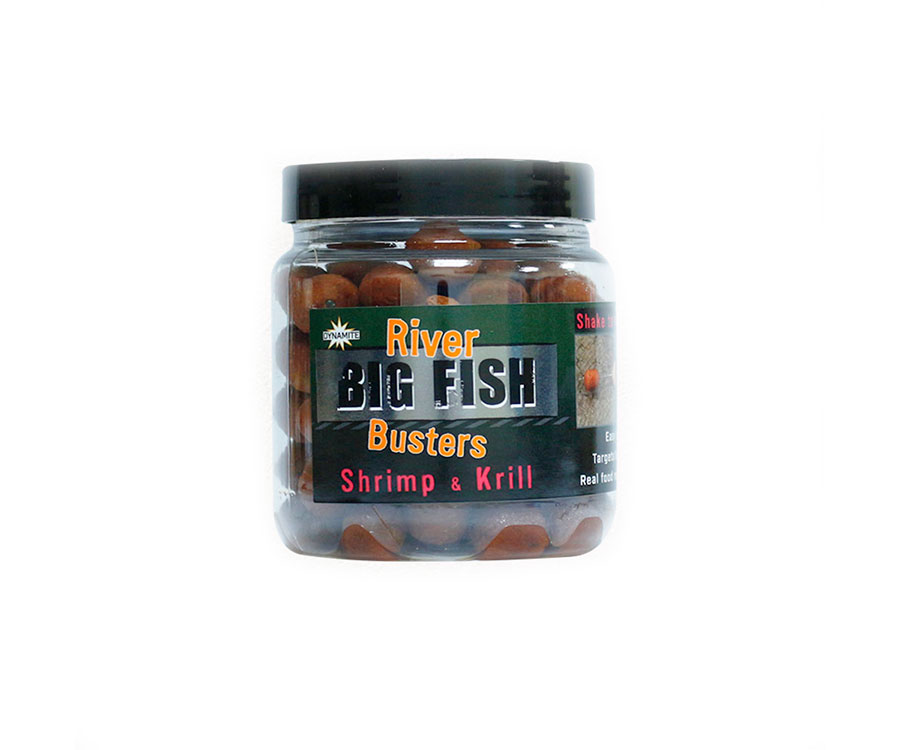 Бойлы Dynamite Baits Big Fish River Hookbaits Shrimp & Krill Durables 12мм