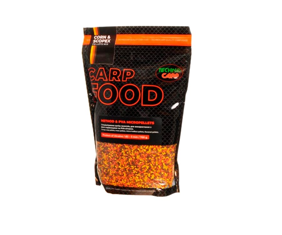 Пеллетс Technocarp Method & PVA Micropellets 700г Corn & Scopex Mix