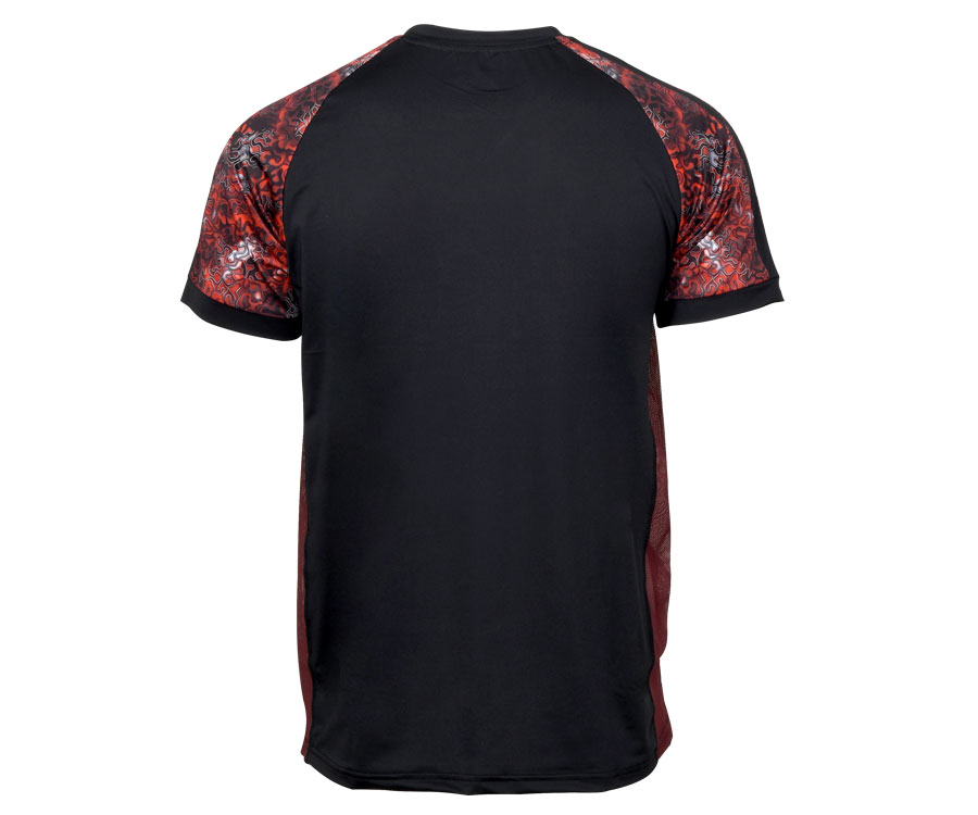 Акція на Футболка Azura T-Shirt A3 Black-Red Camo S від Flagman - 2